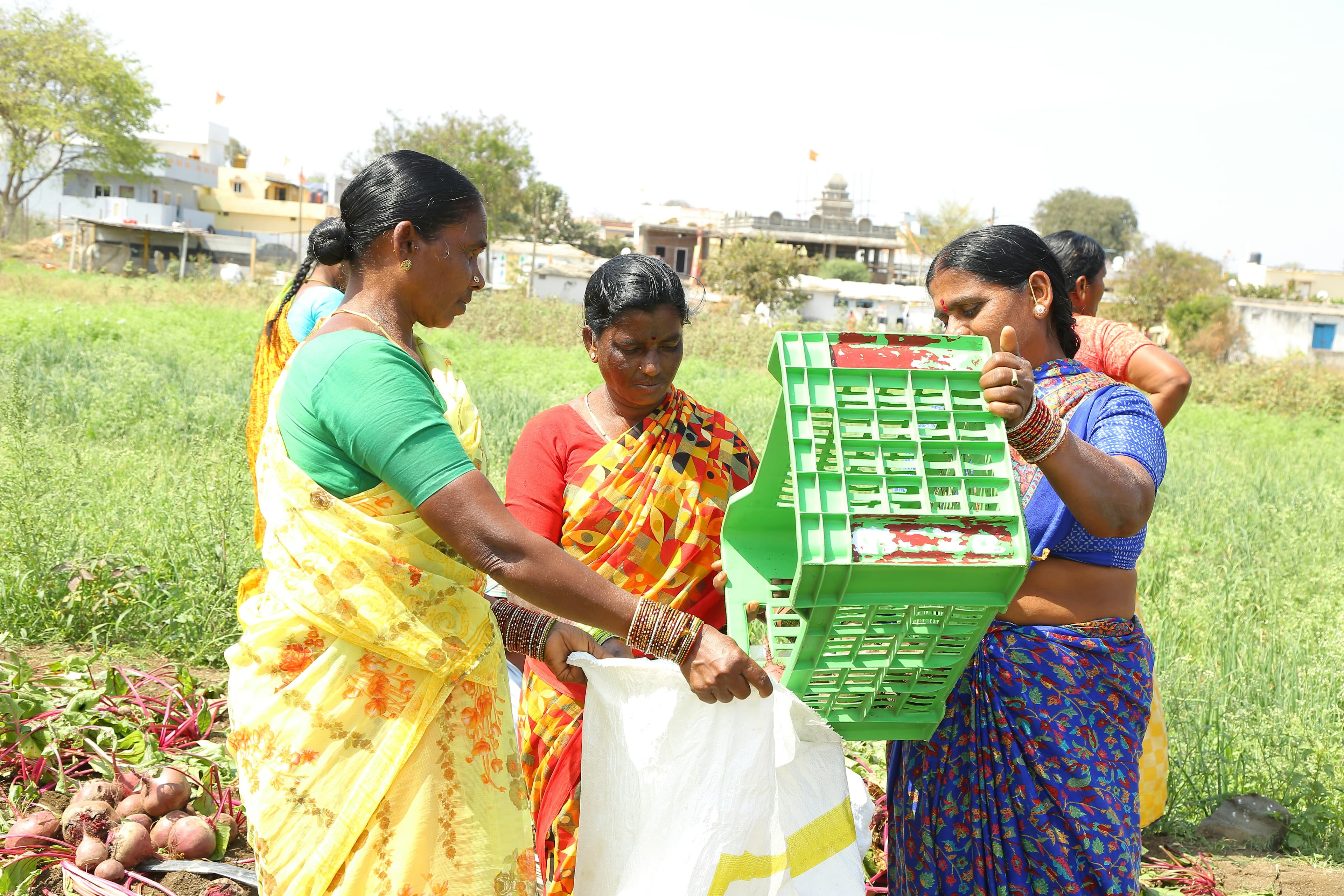 Women working together during a community activity